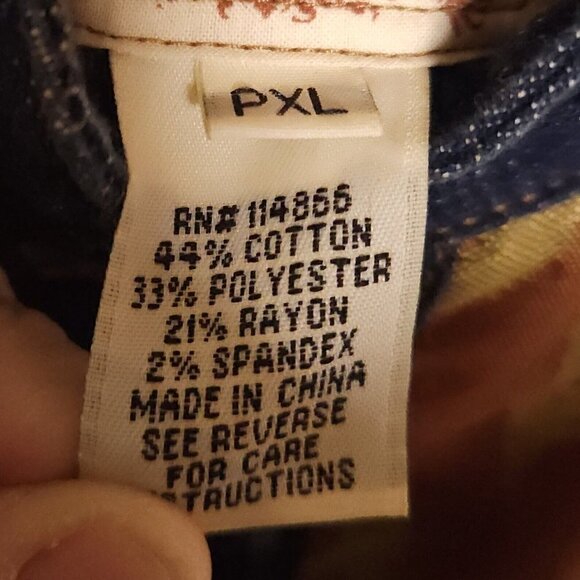 Autumn Salute Petite Womens Denim And Floral Tapestry Vest XLP - Picture 4 of 5